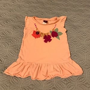 Tea Collection Ruffle Sleeveless Top Pink Floral